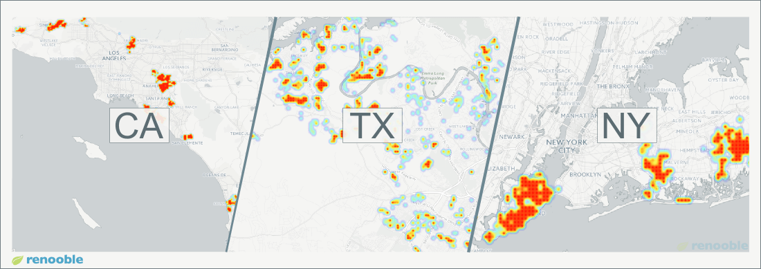 Map of solar prospect distribution